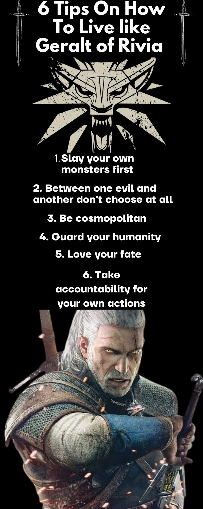 6 tips on how to live like Geralt of Rivia.